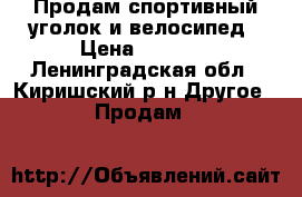 Продам спортивный уголок и велосипед › Цена ­ 6 000 - Ленинградская обл., Киришский р-н Другое » Продам   